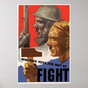 Affiche de propagande canadienne de la Seconde Gue
