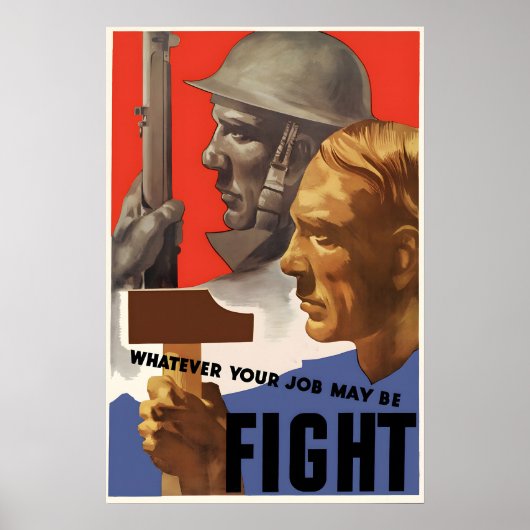 Affiche de propagande canadienne de la Seconde Gue (Devant)