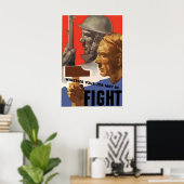 Affiche de propagande canadienne de la Seconde Gue (Bureau à domicile)
