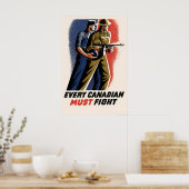 Affiche de propagande canadienne de la Seconde Gue (Cuisine)