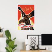 Affiche de propagande canadienne de la Seconde Gue (Bureau à domicile)