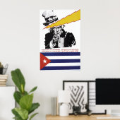 Affiche de propagande Cuba Solidarité mondiale ave (Bureau à domicile)