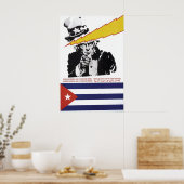 Affiche de propagande Cuba Solidarité mondiale ave (Cuisine)