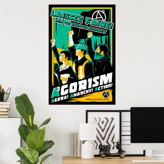 Affiche de propagande d'agorisme (Bureau à domicile)