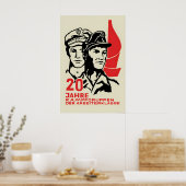 Affiche de propagande d'Allemagne de l'Est 20 ans (Cuisine)
