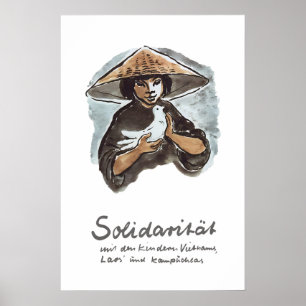 Affiche de propagande d'Allemagne de l'Est Solidar