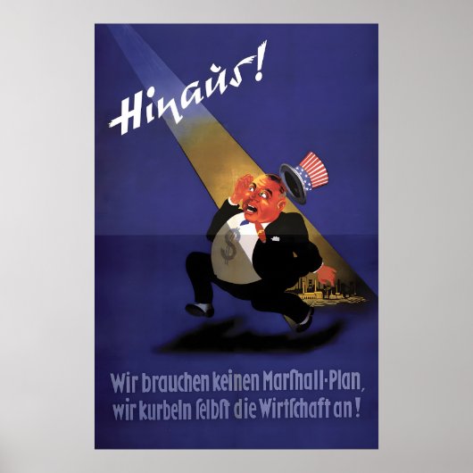 Affiche de propagande d'Allemagne de l'Est Sortez (Devant)
