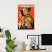 Affiche de propagande d'Allemagne de l'Est soviéti (Bureau à domicile)