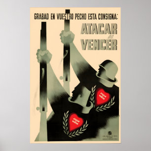 Affiche de propagande de la guerre civile espagnol