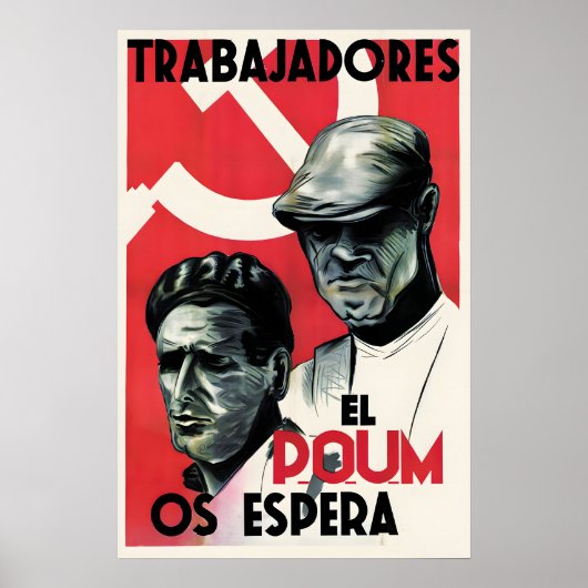 Affiche de propagande de la guerre civile espagnol (Devant)
