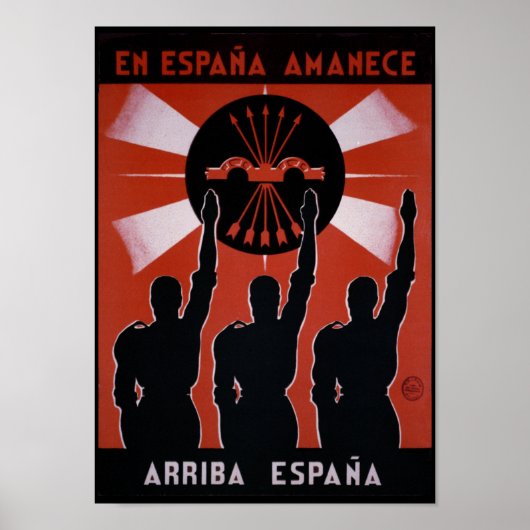 Affiche de propagande de la guerre civile espagnol (Devant)