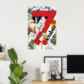 Affiche de propagande de la RDA Allemagne de l'Est (Bureau à domicile)