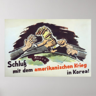 Affiche de propagande de la RDA Arrêtez la guerre 