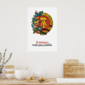 Affiche de propagande de la RDA Fête nationale d'A (Cuisine)