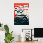 Affiche de propagande de la RDA L'armée populaire (Bureau à domicile)