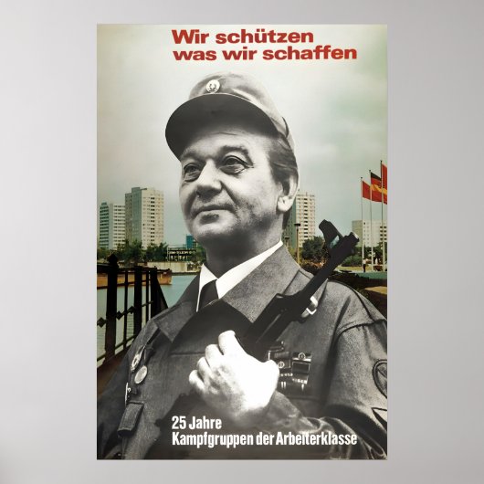 Affiche de propagande de la RDA Nous protégeons ce (Devant)