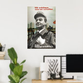 Affiche de propagande de la RDA Nous protégeons ce (Bureau à domicile)