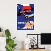 Affiche de propagande de la Seconde Guerre mondial (Bureau à domicile)