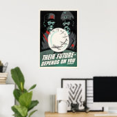 Affiche de propagande de la Seconde Guerre mondial (Bureau à domicile)