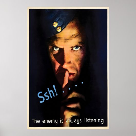 Affiche de propagande de la Seconde Guerre mondial (Devant)