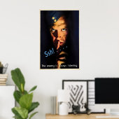 Affiche de propagande de la Seconde Guerre mondial (Bureau à domicile)