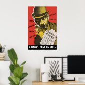 Affiche de propagande de la Seconde Guerre mondial (Bureau à domicile)