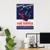Affiche de propagande de la Seconde Guerre mondial (Bureau à domicile)