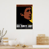 Affiche de propagande de l'Armée du Nouveau Peuple (Cuisine)