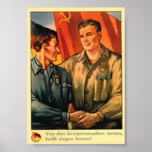 Affiche de propagande de l'ère DDR