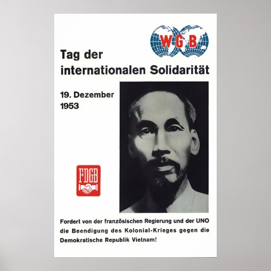 Affiche de propagande de solidarité avec le Vietna (Devant)
