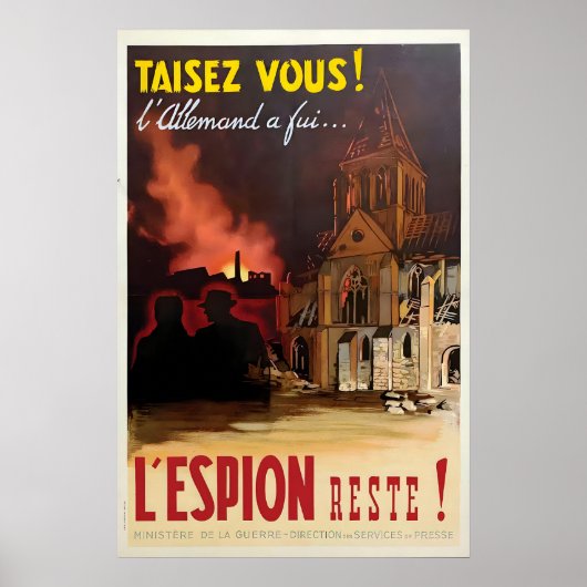 Affiche de propagande française de la Seconde Guer (Devant)
