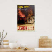 Affiche de propagande française de la Seconde Guer (Cuisine)