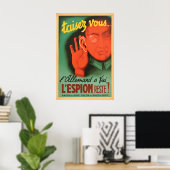 Affiche de propagande française de la Seconde Guer (Bureau à domicile)