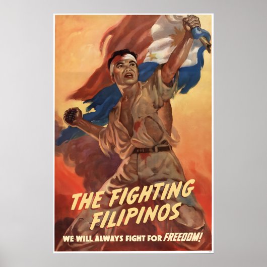 Affiche de propagande Les Philippins combattants (Devant)