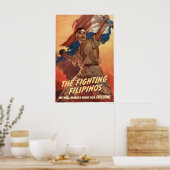Affiche de propagande Les Philippins combattants (Cuisine)