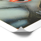 Affiche de propagande polonaise - Station spatiale (Coin)