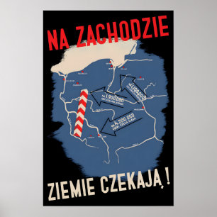 Affiche de propagande polonaise vers les terres en