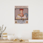 Affiche de propagande pour l'éducation soviétique (Cuisine)