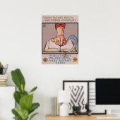 Affiche de propagande pour l'éducation soviétique (Bureau à domicile)