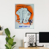 Affiche de propagande "Si vous n'en avez pas besoi (Bureau à domicile)