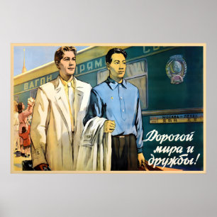 Affiche de propagande sino-soviétique, Paix vintag
