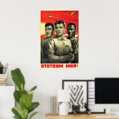 Affiche de propagande soviétique de 1951 Nations p (Bureau à domicile)