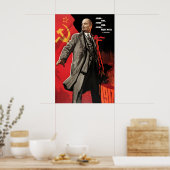 Affiche de propagande soviétique de Lénine, Vive L (Cuisine)