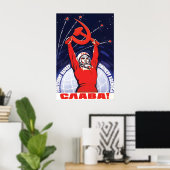 Affiche de propagande soviétique - GLOIRE !- Art m (Bureau à domicile)