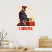 Affiche de propagande soviétique Joseph Staline (Cuisine)
