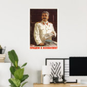 Affiche de propagande soviétique Joseph Staline (Bureau à domicile)