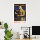 Affiche de propagande soviétique Joseph Staline (Bureau à domicile)