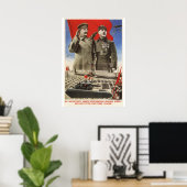 Affiche de propagande soviétique Joseph Staline (Bureau à domicile)