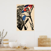Affiche de propagande soviétique Le peuple de Cuba (Cuisine)
