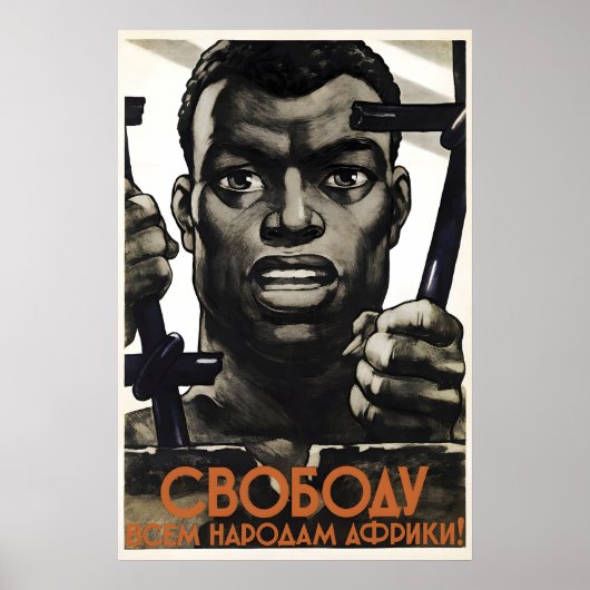 Affiche de propagande soviétique Liberté au peuple (Devant)